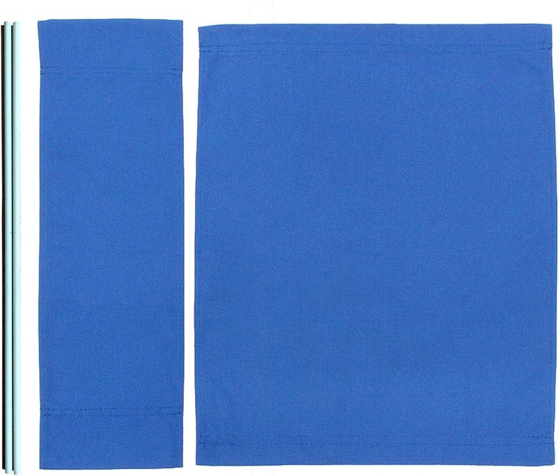 TBACW 1 Set (3pcs) 20.86" L x 16.14" W Director Chair Canvas Replacement Cover Canvas Covers (with Fiberglass Director Chair Stick) for Directors Chairs Director Chair Replacement Canvas (Blue) - Image 1